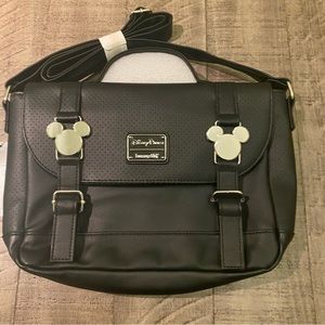 NEW Mickey Mouse Faux Leather Loungefly Messenger Bag ✨